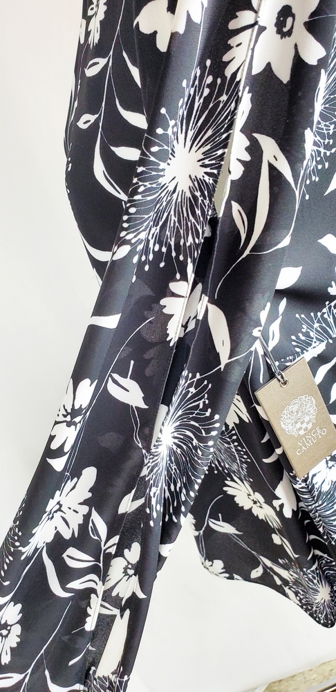 🔥Vince Camuto Floral  Spilt Sleeve Blouse sz S - Picture 5 of 7